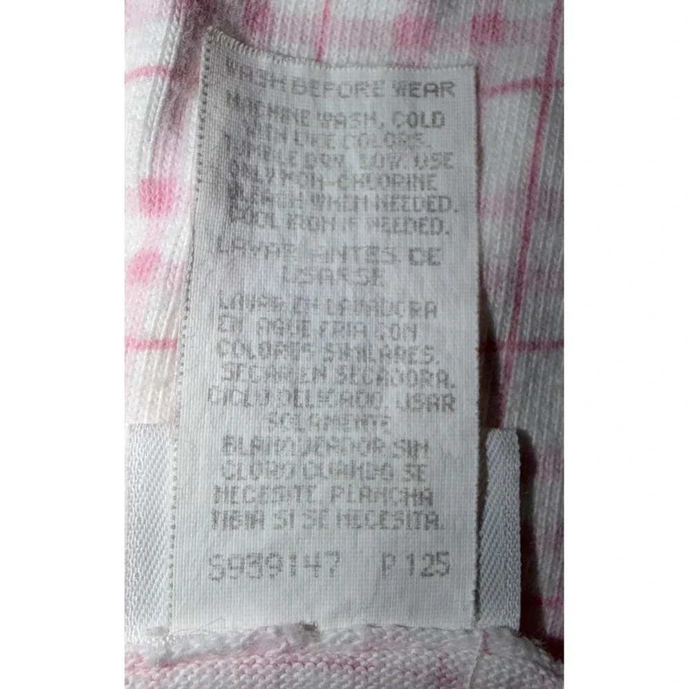 Vintage Carter's Baby Romper 9-12M‎ Pink Plaid Bunny On Pocket USA Made